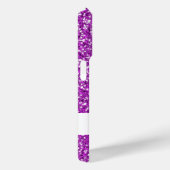 紫のフェイクグリッター模様の名前 Case-Mate iPhoneケース (裏面 / 右)