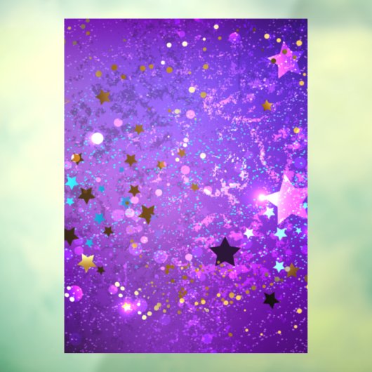 紫のフォイル(星付き) ウィンドウサイン (シート3)