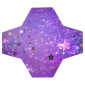 紫のフォイル（星付き） サッカーボール (フラット)