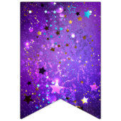 紫のフォイル（星付き） バンティングフラッグ (第1の旗)