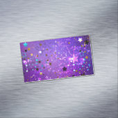 紫のフォイル(星付き) マグネット名刺 (インサイチュ)