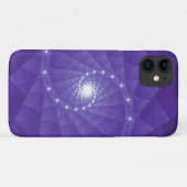 紫のフラクタルジオメトリ Case-Mate iPhoneケース (裏面(横))