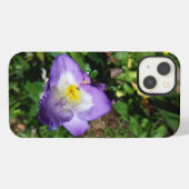 紫のフリージアの花 iPhoneケース (裏面横)