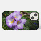 紫のフリージアの花 iPhoneケース (裏面横)