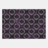 紫のフレーム華美のクモ ラッピングペーパーシート (正面3)