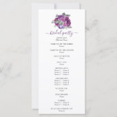 紫のフローラとスクエレガントリプト結婚式 プログラム (裏面)