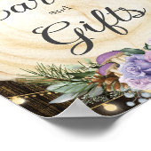 紫のフローラに魅了された森のカードとギフト ポスター (角)