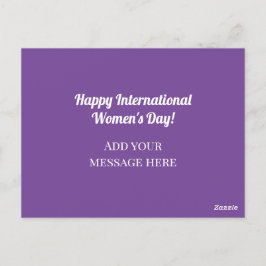 紫のフローラの女性の日のはがき ポストカード