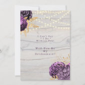 紫のフローラの木の光が私の花嫁になる 招待状 (正面)