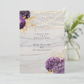 紫のフローラの木の光が私の花嫁になる 招待状 (スタンド正面)