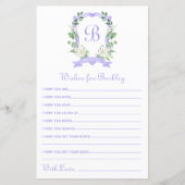 紫のフローラの紋章の願いベビー (正面)