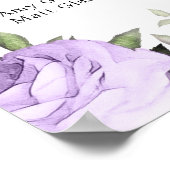 紫のフローラの結婚座席表 ポスター (角)