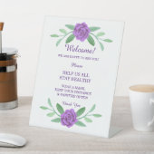 紫のフローラの緑の結婚葉の安全性 台座サイン (インサイチュ)