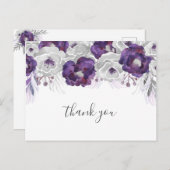 紫のフローラの赤ん感謝していだの詩 ポストカード (正面/裏面)