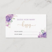 紫のフローラは数のキスを推測 エンクロージャーカード (正面)