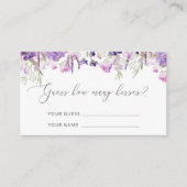 紫のフローラは、いくつのキスブライダルゲームを推測 エンクロージャーカード (正面)