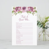 紫のフローラを見つけるゲストブライダルシャワーゲーム (スタンド正面)