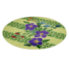 紫のフローラアクセント カッティングボード