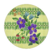 紫のフローラアクセント カッティングボード (正面)