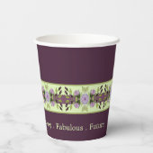 紫のフローラアクセント 紙コップ (裏面)
