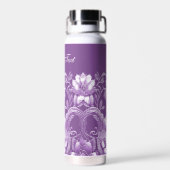 紫のフローラウォーターボトル ウォーターボトル (背面)