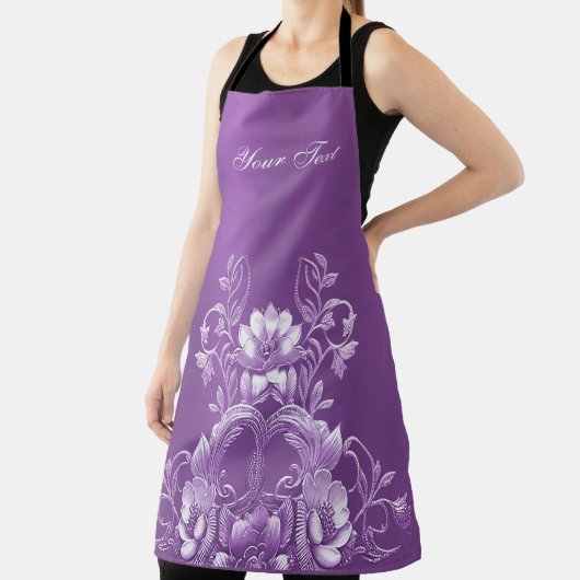 紫のフローラエプロン エプロン (インサイチュ)