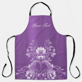 紫のフローラエプロン エプロン (正面)