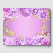 紫のフローラエレガントバタフライをテーマにしたキンセアニェラ ゲストブック (裏面)