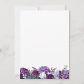 紫のフローラエレガント幾何学日付の保存 セーブザデート (裏面)