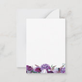 紫のフローラエレガント幾何学日付の保存 ノートカード (裏面)