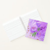 紫のフローラエレガント抽象芸術 ノートブック (内部)