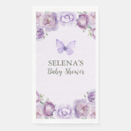 紫のフローラエレガント蝶の赤ちゃんシャワー
