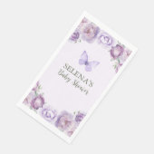 紫のフローラエレガント蝶の赤ちゃんシャワー (コーナー)