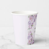 紫のフローラエレガント蝶の赤ちゃんシャワー 紙コップ (右)