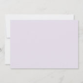 紫のフローラエレガント金ゴールドアーチ少女バプテスマ写真 招待状 (裏面)