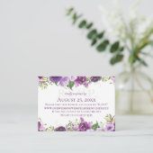 紫のフローラオンライン応答カード エンクロージャーカード (スタンド正面)