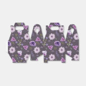 紫のフローラギフトボックス フェイバーボックス (折り畳みなし)