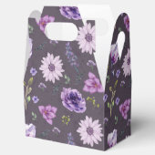 紫のフローラギフトボックス フェイバーボックス (オープン)