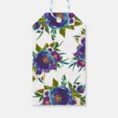 紫のフローラギフトラベル ギフトタグ (裏面)
