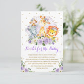 紫のフローラサファリ野生動物の本ベビー エンクロージャーカード (スタンド正面)