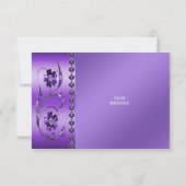 紫のフローラサンキューカード サンキューカード (裏面)