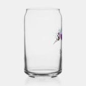 紫のフローラスクリプト水の色結婚のブライドメイド ガラス缶 (右)