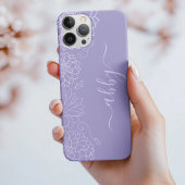 紫のフローラスクリプトiPhone/iPadケース Case-Mate iPhoneケース