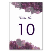 紫のフローラテーブル番号カード テーブルナンバー (裏面)