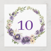 紫のフローラテーブル番号 プログラム (裏面)