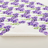紫のフローラドゥランタスカイフラワーウォーターのカラーアート シェルパブランケット (3/4)
