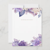 紫のフローラニカワリマイスラムの結婚式の招待 招待状 (裏面)