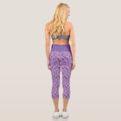 紫のフローラハイウェストYoga Capris、XS (0-2) カプリレギンス (裏面)