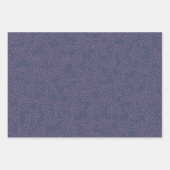 紫のフローラハートミックスとマッチ ラッピングペーパーシート (正面2)