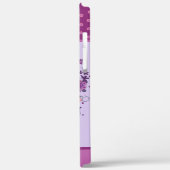 紫のフローラハート目的強調 Case-Mate iPhoneケース (裏面 / 左)